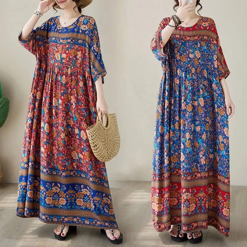 Vielseitiges langes Boho-Kleid in großen Größen – Mühelose Eleganz für jeden Anlass