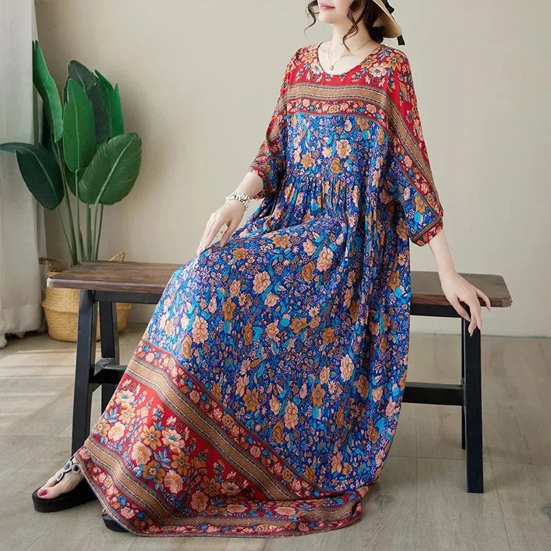 Vielseitiges langes Boho-Kleid in großen Größen – Mühelose Eleganz für jeden Anlass