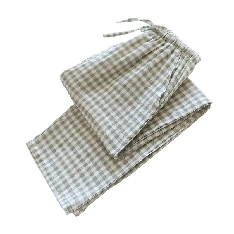 Herren-Pyjamahose aus Baumwolle mit Karomuster – Bequeme und stilvolle Freizeit-Schlafbekleidung