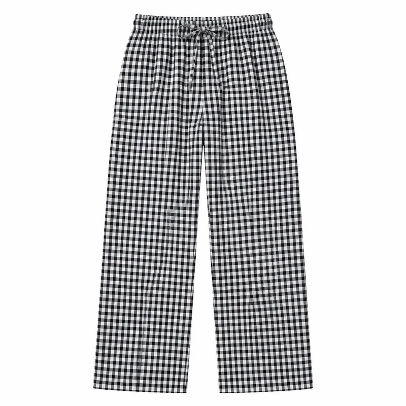 Herren-Pyjamahose aus Baumwolle mit Karomuster – Bequeme und stilvolle Freizeit-Schlafbekleidung