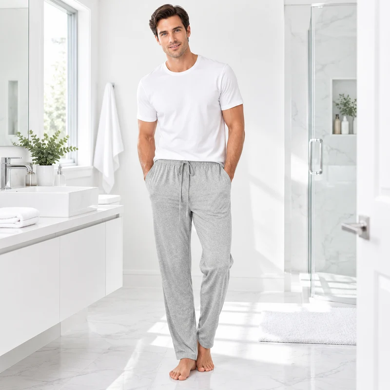 Komfort trifft Stil: Lässige Baumwoll-Schlafhose für Herren – für mühelose Entspannung