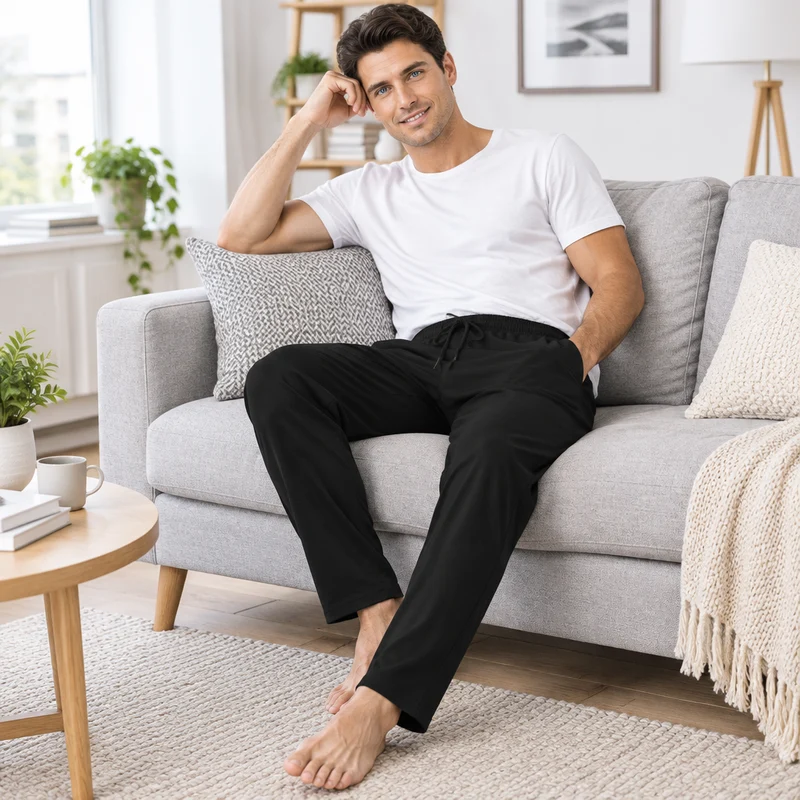 Komfort trifft Stil: Lässige Baumwoll-Schlafhose für Herren – für mühelose Entspannung