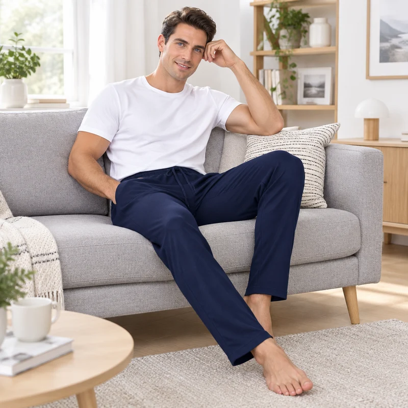 Komfort trifft Stil: Lässige Baumwoll-Schlafhose für Herren – für mühelose Entspannung