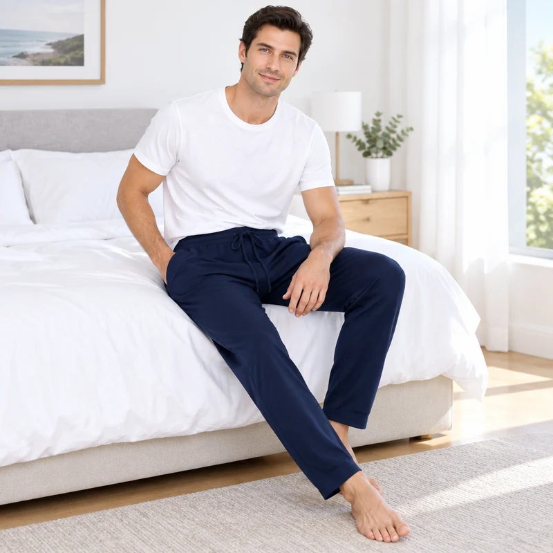 Komfort trifft Stil: Lässige Baumwoll-Schlafhose für Herren – für mühelose Entspannung