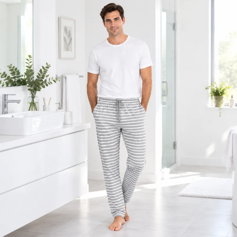 Komfort trifft Stil: Lässige Baumwoll-Schlafhose für Herren – für mühelose Entspannung