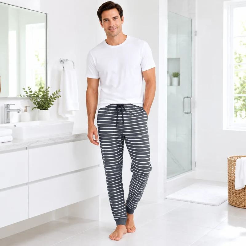 Komfort trifft Stil: Lässige Baumwoll-Schlafhose für Herren – für mühelose Entspannung