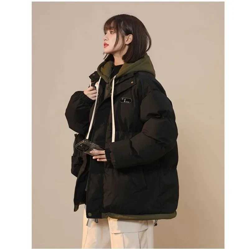 Y2K Harajuku Vintage Jacke - Koreanischer Stil Patch Fake Zweiteiler Design