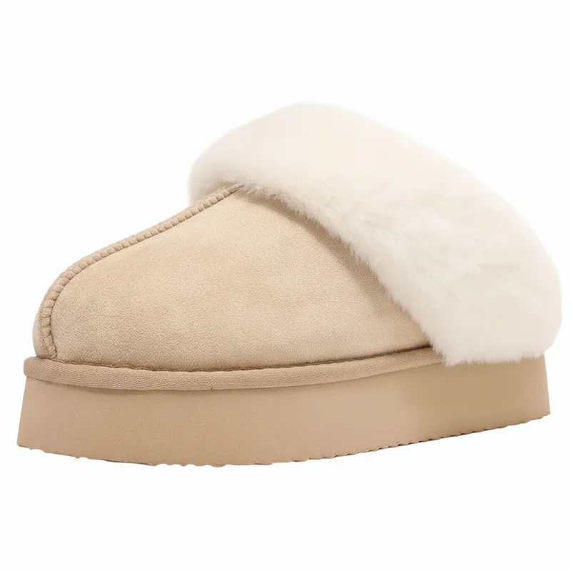 Kuschelige, flauschige Plateau-Slipper für Damen – Ultimativer Komfort und Stil für den Winter
