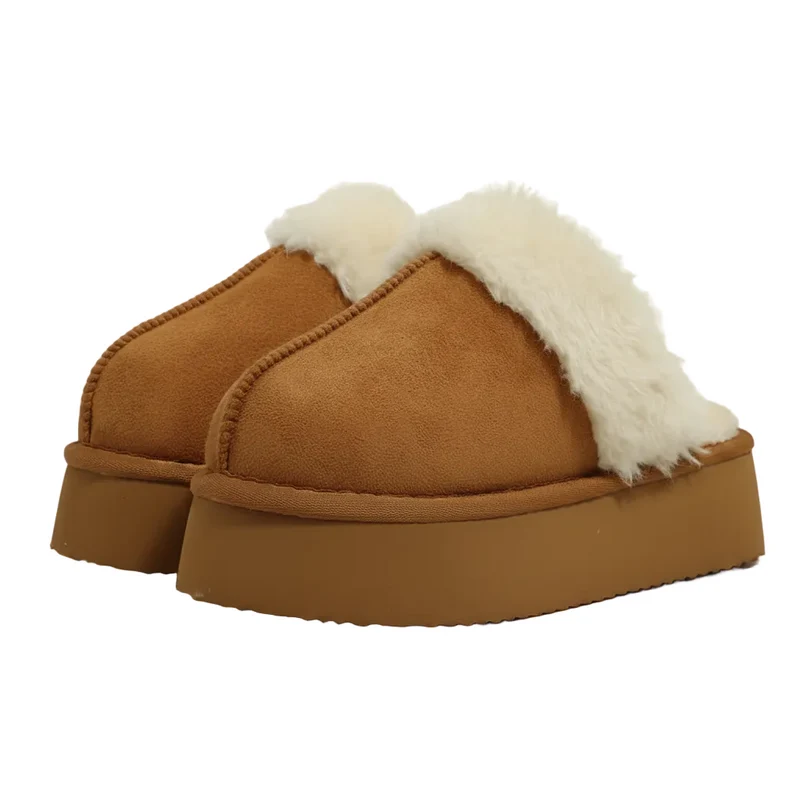 Kuschelige, flauschige Plateau-Slipper für Damen – Ultimativer Komfort und Stil für den Winter