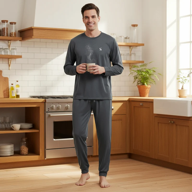 Herren-Loungewear-Set in Dunkelgrau – Erleben Sie unvergleichlichen Komfort und Stil