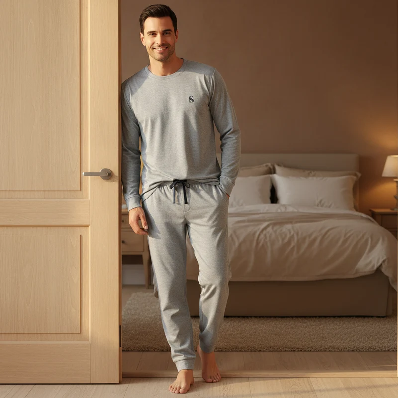 Ultimativer Komfort: Herren-Pyjama-Set – Erleben Sie luxuriöse Weichheit und Entspannung