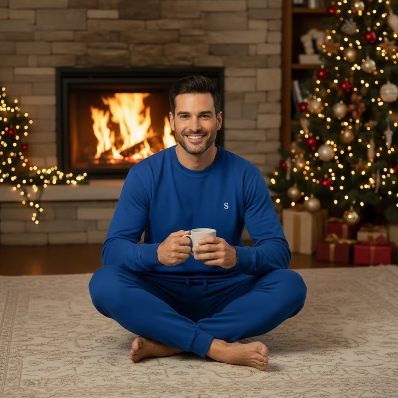 Hochwertiges Loungewear-Set für Herren aus gebürstetem Premium-Stoff – für mehr Komfort
