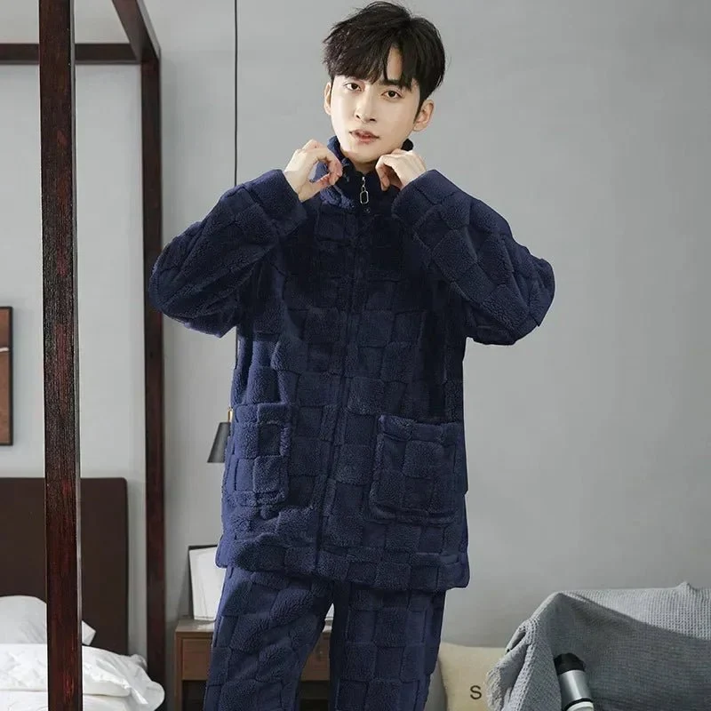 Flanellpyjama-Set für Herren – Weiche Nachtwäsche für gemütliche Herbst- und Winternächte