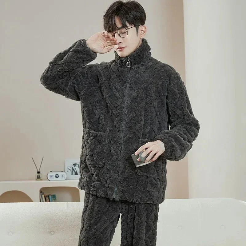 Flanellpyjama-Set für Herren – Weiche Nachtwäsche für gemütliche Herbst- und Winternächte