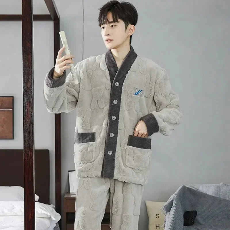 Flanellpyjama-Set für Herren – Weiche Nachtwäsche für gemütliche Herbst- und Winternächte