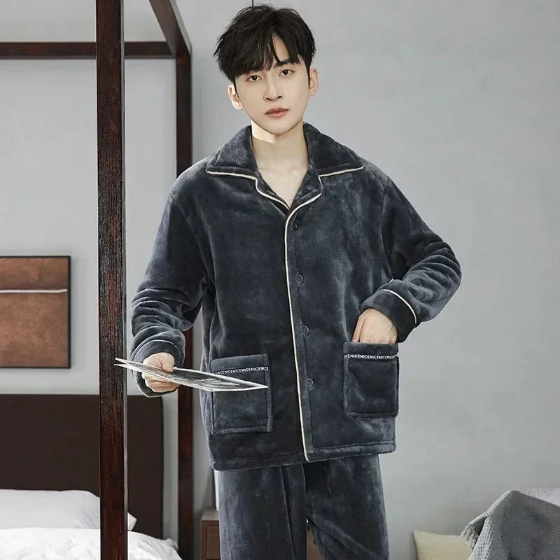 Flanellpyjama-Set für Herren – Weiche Nachtwäsche für gemütliche Herbst- und Winternächte