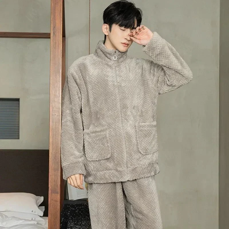 Flanellpyjama-Set für Herren – Weiche Nachtwäsche für gemütliche Herbst- und Winternächte