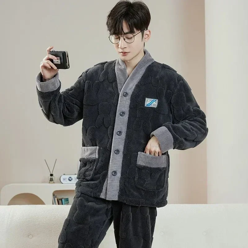 Flanellpyjama-Set für Herren – Weiche Nachtwäsche für gemütliche Herbst- und Winternächte