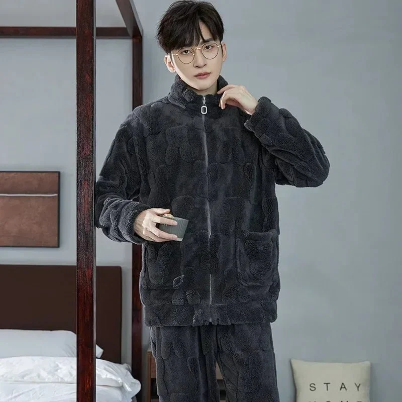 Flanellpyjama-Set für Herren – Weiche Nachtwäsche für gemütliche Herbst- und Winternächte