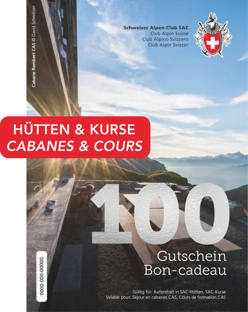 SAC-Gutschein: Hütten und Kurse CHF 100.00