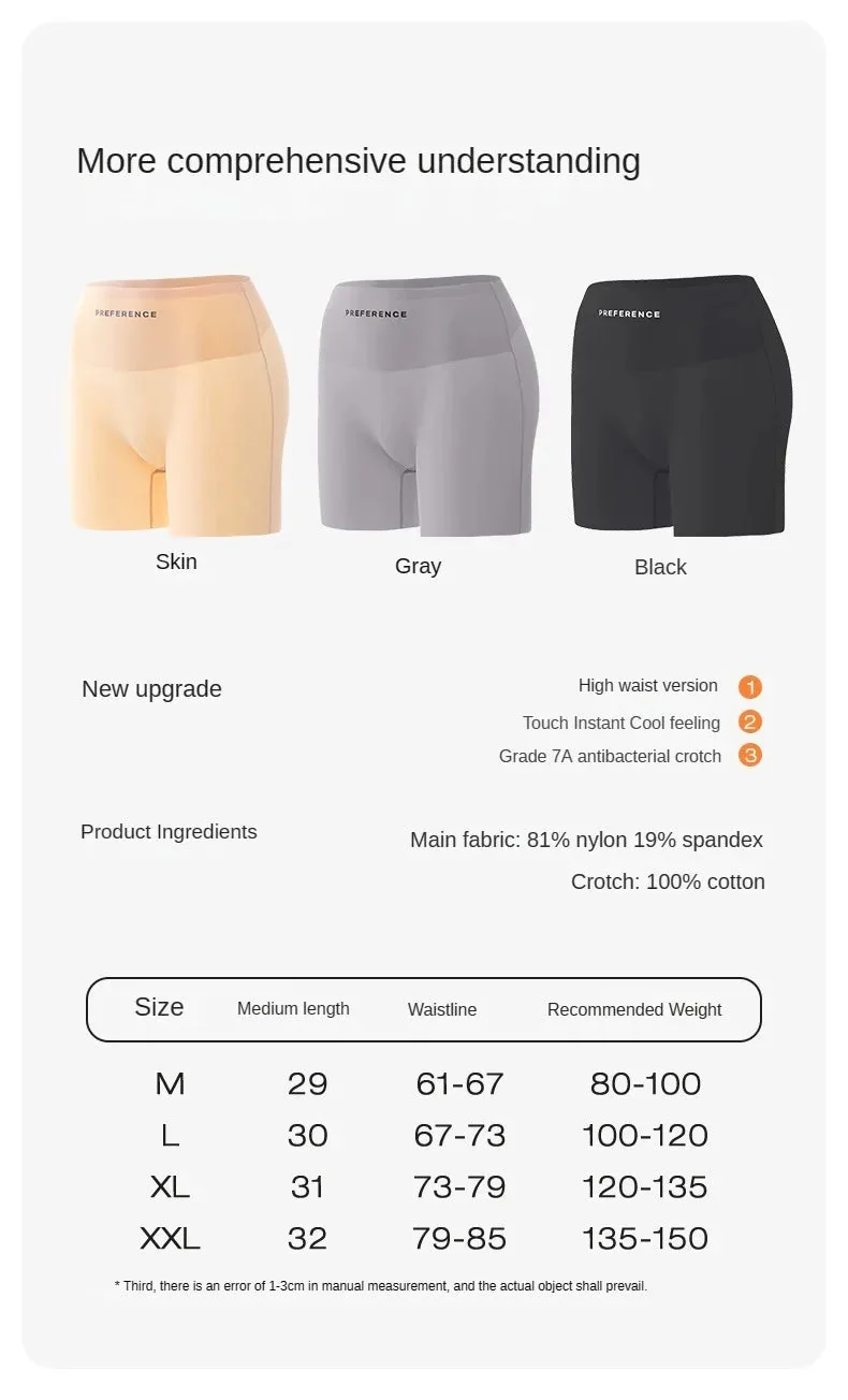Nahtlose Sicherheitsshorts in Übergrößen für Damen – 3er-Pack nahtlose Sicherheitsshorts in Übergrößen