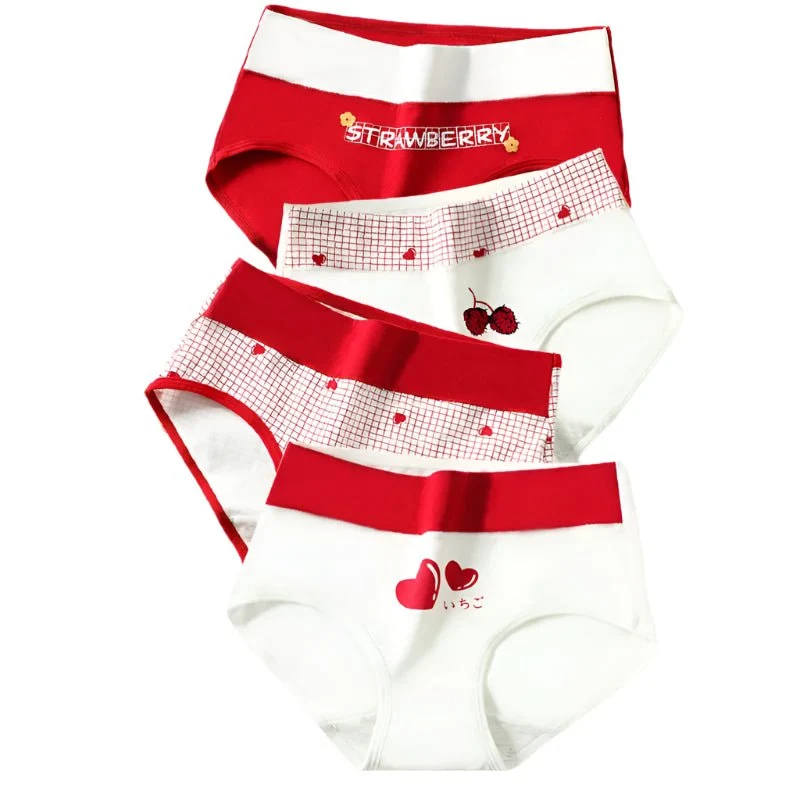 4er-Pack Damen-Unterwäsche mit hohem Bund, Größen M-5XL - Atmungsaktive Baumwollslips