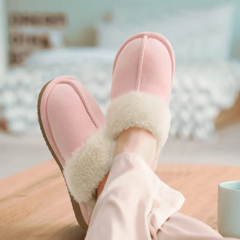 Comwarm Winterflauschige Hausschuhe für Damen - Bequeme Pantoletten und Indoor-Sandalen aus Kunstfell