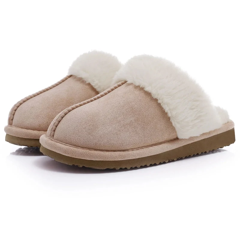 Comwarm Winterflauschige Hausschuhe für Damen - Bequeme Pantoletten und Indoor-Sandalen aus Kunstfell