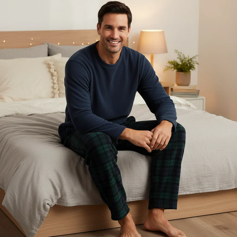 Grünes Fleece-Pyjama-Set – Erleben Sie ultimativen Komfort und Entspannung