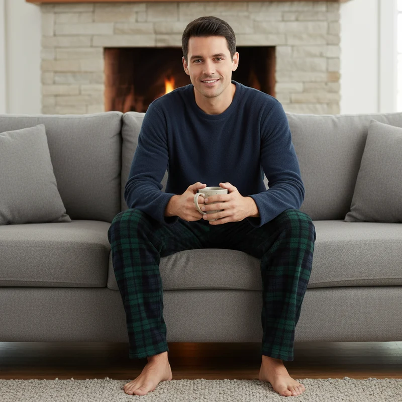 Grünes Fleece-Pyjama-Set – Erleben Sie ultimativen Komfort und Entspannung