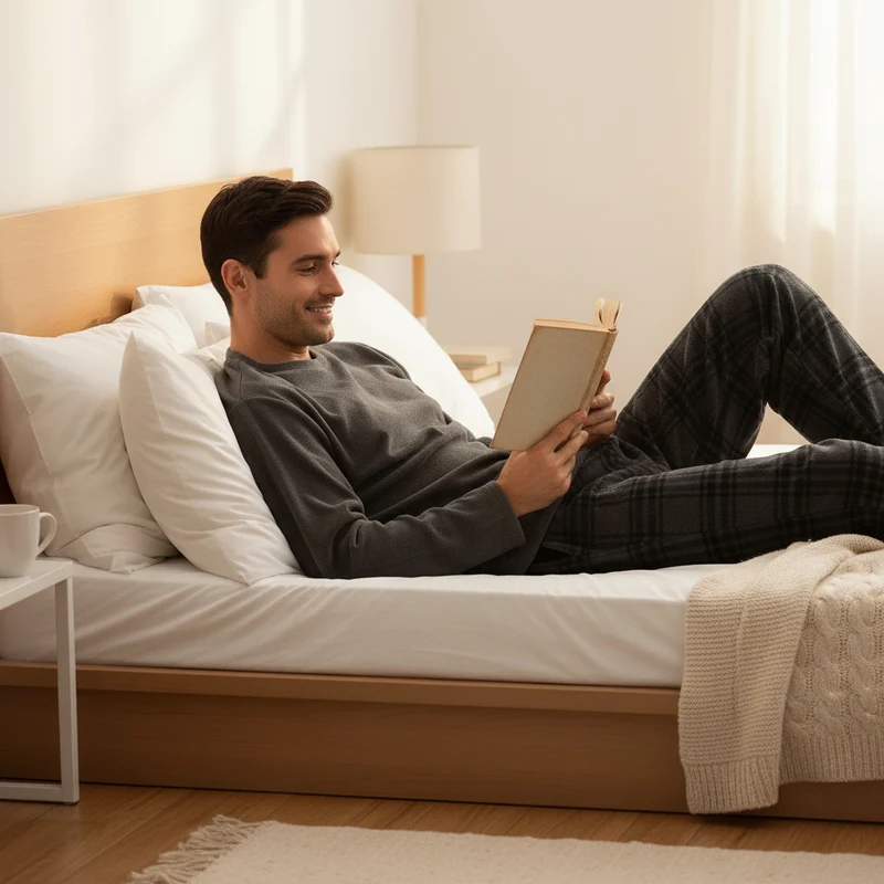 Kuscheliger Fleece-Pyjama für Herren – Ultimativer Komfort in stilvoller grauer Karo-Loungewear