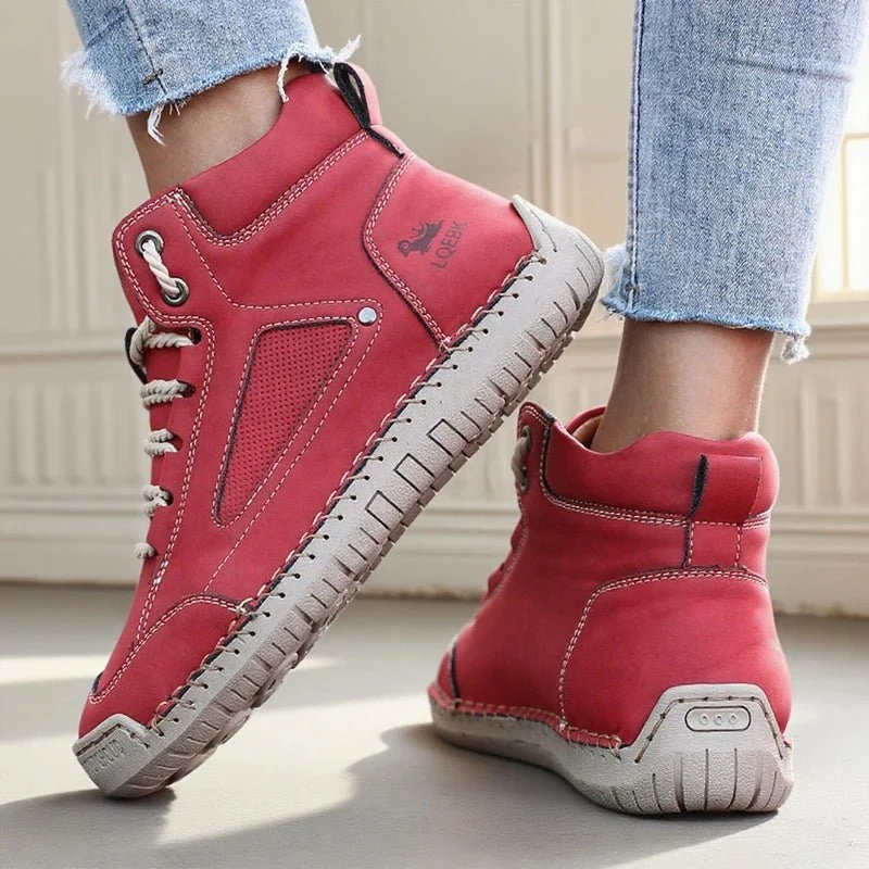 Neue handgefertigte Damenschuhe aus Leder – Lässige Slipper, atmungsaktive Ballerinas, modische Mokassins, auch in großen Größen erhältlich