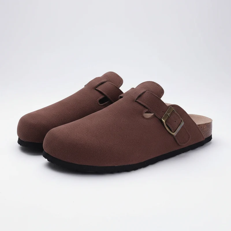 Comwarm Damen-Wildleder-Pantoletten mit Fußgewölbeunterstützung – Bequeme Strandsandalen und Clogs