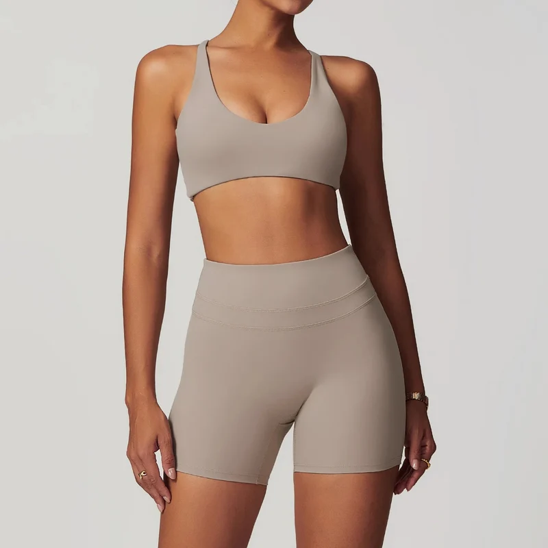 Mikeyoga Damen-Yoga-Set – 2-teilige Sportbekleidung: Leggings und Crop-Top