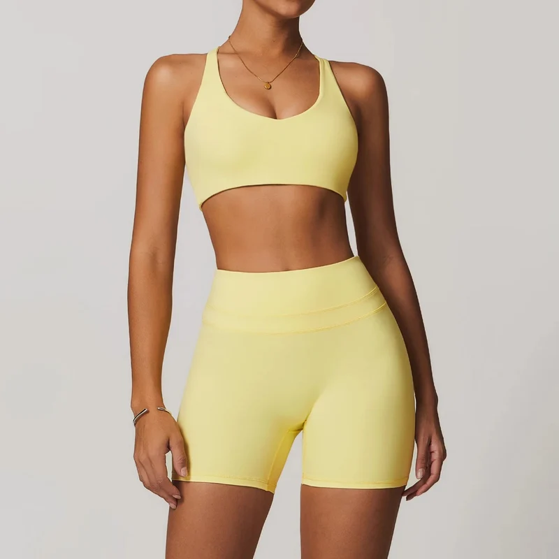 Mikeyoga Damen-Yoga-Set – 2-teilige Sportbekleidung: Leggings und Crop-Top
