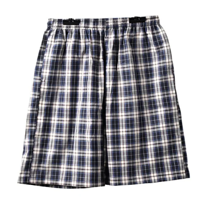Herren-Boxershorts aus 100 % Baumwolle – Bequeme karierte Schlafbekleidung mit lockerer Passform