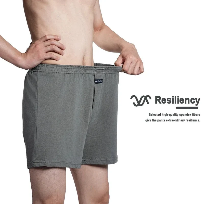 Herren-Boxershorts mit hohem Bund – Lässige karierte Baumwoll-Pyjamahose, Übergrößen M–3XL