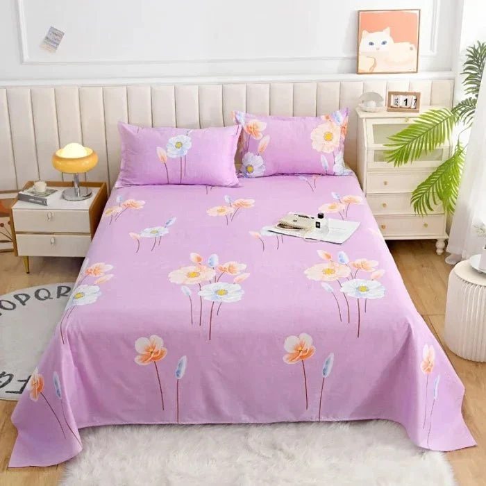 Bettwäsche mit rotem Blumenmuster – erhältlich in den Größen Doppelbett, Einzelbett, Queensize und Kingsize.