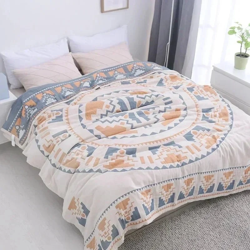 Weiche Sommerdecke aus japanischer Baumwollgaze für Sofa und Bett – leichte und atmungsaktive Bettwäsche