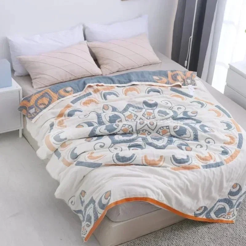 Weiche Sommerdecke aus japanischer Baumwollgaze für Sofa und Bett – leichte und atmungsaktive Bettwäsche