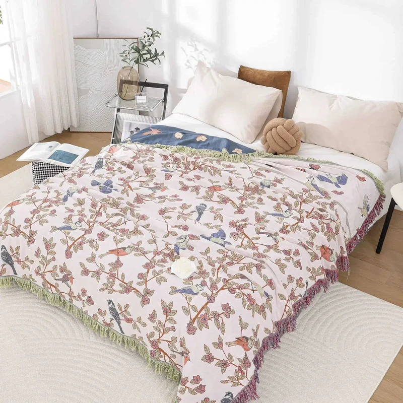 Weiche Sommerdecke aus japanischer Baumwollgaze für Sofa und Bett – leichte und atmungsaktive Bettwäsche