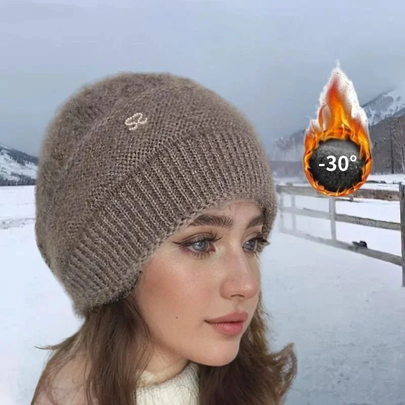 Kuschelige Damen-Winterstrickmütze für ultimative Wärme und Stil