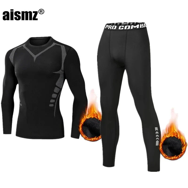 Thermounterwäsche-Set für Herren – Fleece-Sportunterwäsche (erste Schicht)