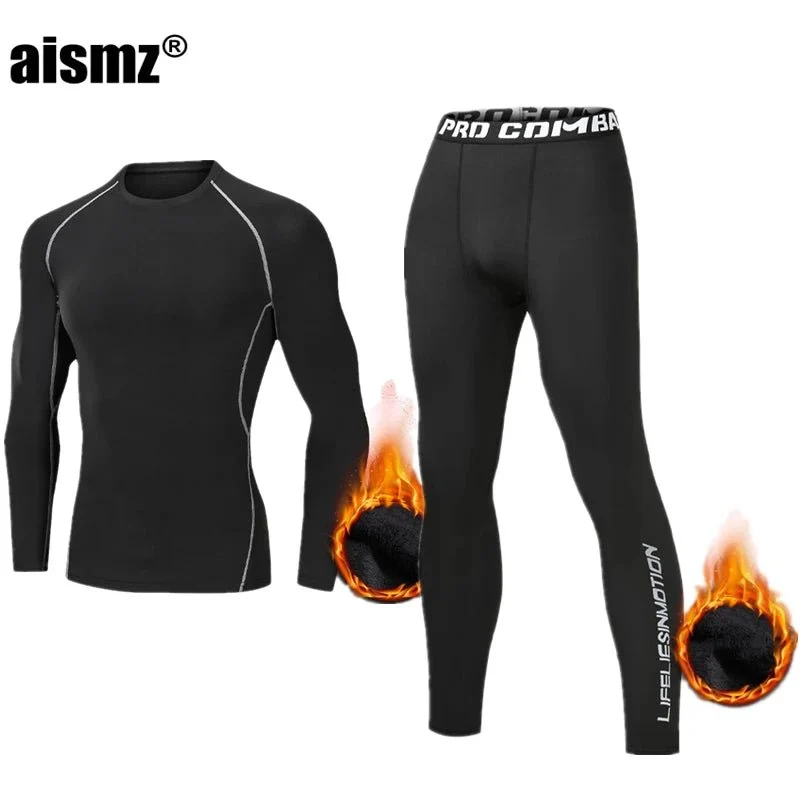 Thermounterwäsche-Set für Herren – Fleece-Sportunterwäsche (erste Schicht)