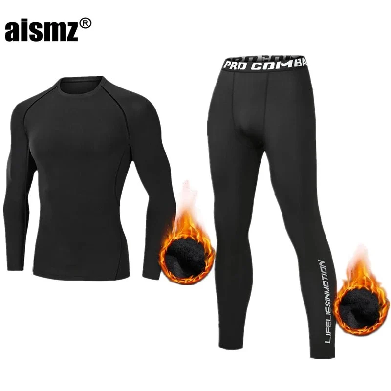 Thermounterwäsche-Set für Herren – Fleece-Sportunterwäsche (erste Schicht)