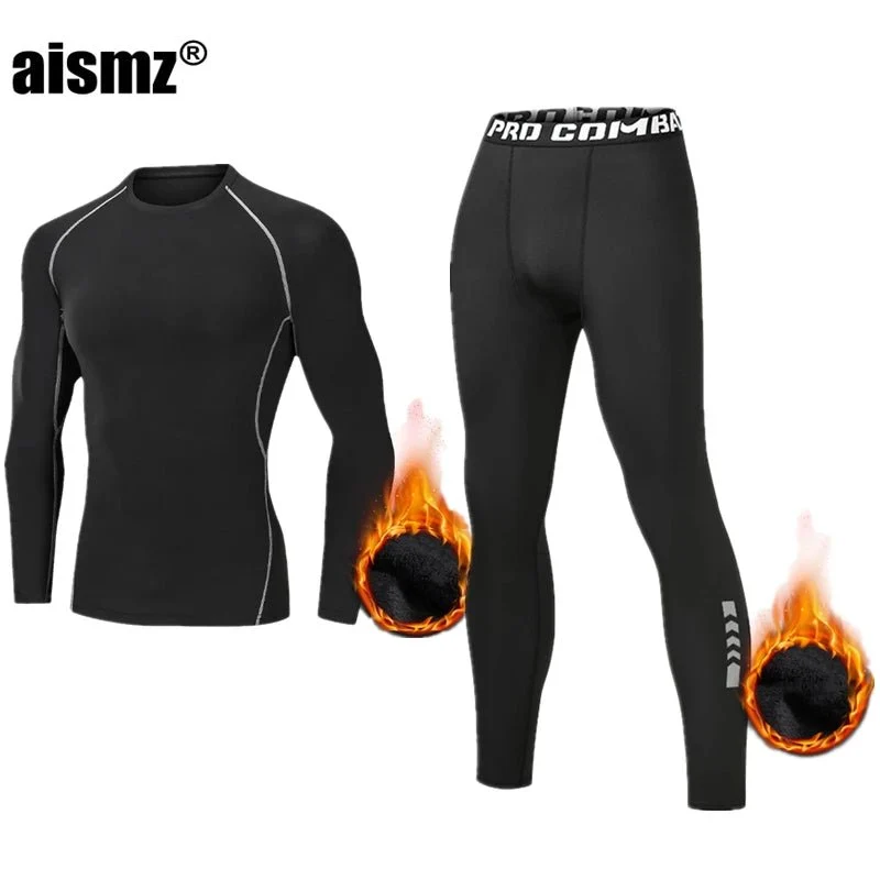 Thermounterwäsche-Set für Herren – Fleece-Sportunterwäsche (erste Schicht)