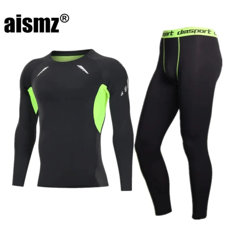 Thermounterwäsche-Set für Herren im Winter – Kompressions-Fleece-Unterwäsche, lange Unterwäsche, erste Schicht Sportbekleidung