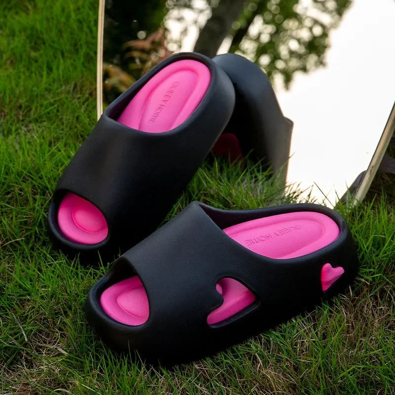 Steigern Sie Ihren Komfort mit Damen-Sommer-Plateau-Slippern.