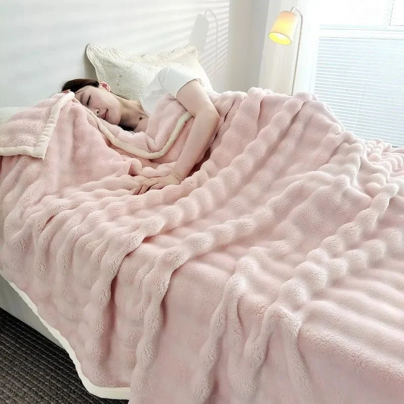Flanelldecke in Unifarben – Weiche Kaninchenfelldecke für Sofa und Schlafzimmer – Korallenfleece im Großhandel