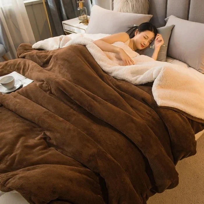 Kuscheldecke aus Wolle für warme Wintertage – Wendbarer Bettbezug (Queen-Size)